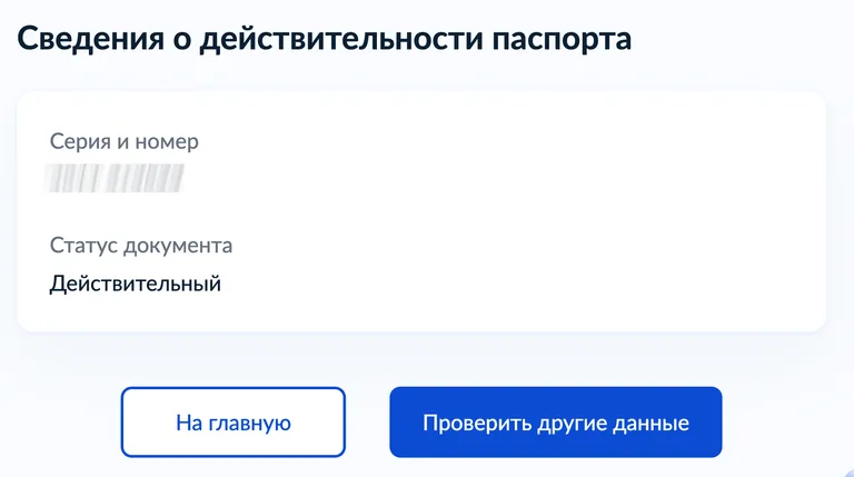 Сервис по проверке паспорта на «Госуслугах»