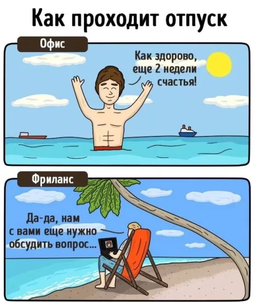 Как проходит отпуск фрилансера